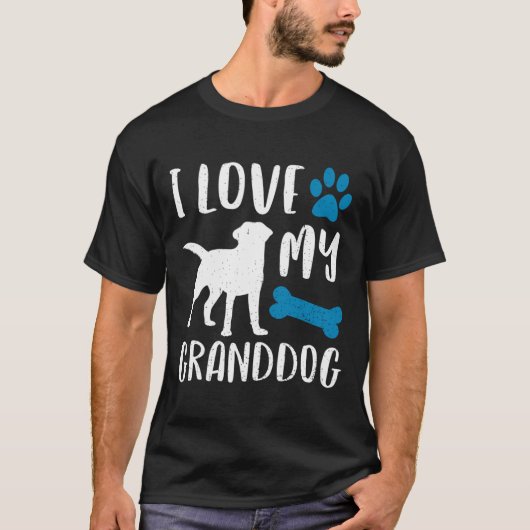 T-shirt I Love My Granddog Chemise Labrador Retriever Chie (Devant)