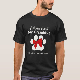 T-shirt I Love My Granddog Chien grand-mère Grand-père Coq