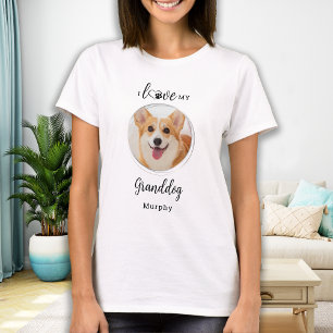 T-shirt I Love My Granddog Personalized Pet Grandma Photo