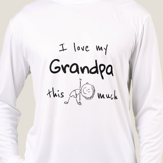 T-shirt I love my grandpa typography named graphic