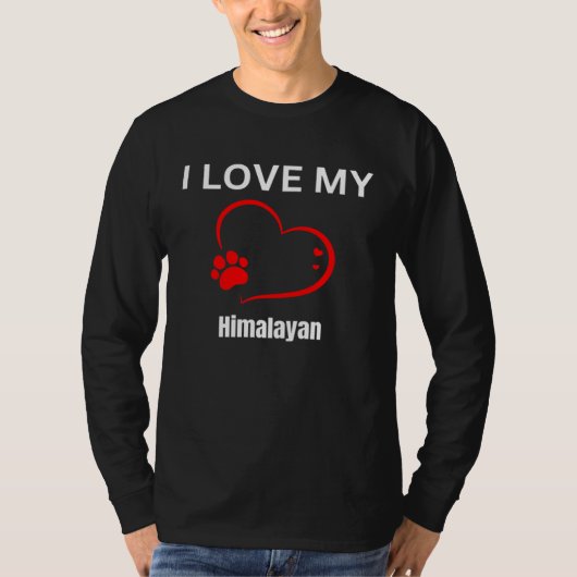 T-shirt I love my himalayan breed cat Cat (Devant)