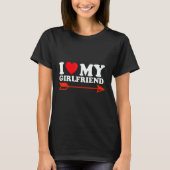 T-shirt I Love My Hot Girlfriend Red Heart 4 (Devant)