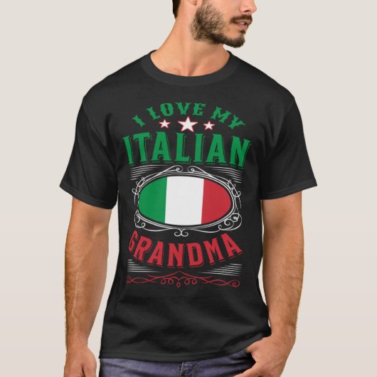T-shirt I love my Italian grandma (Devant)
