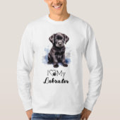 T-shirt I Love My Labrador - mignon Chien de Chien (Devant)