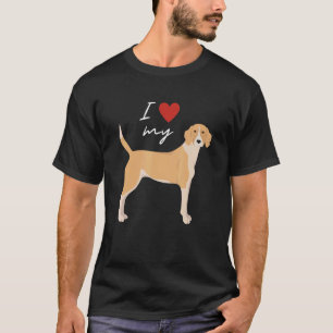 T-shirt I Love My Lemon & White English Foxhound Dog