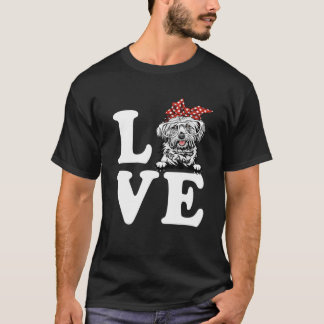 T-shirt I Love My Lhasa Apso Bandana Lunettes de soleil Am