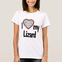 I Love My Lizard - Cadre photo Coeur Rouge mignon