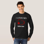 T-shirt I love my maine coon breed cat Cat (Devant entier)