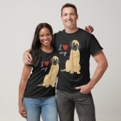 T-shirt I Love My Mastiff Dog  Raglan Baseball (Unisexe)