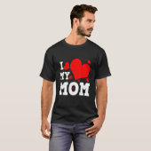 T-shirt I Love My Mom Valentines Day Family Matching Group (Devant entier)