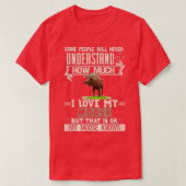 T-shirt I Love My Moose Funny Mooses Lovers Hommes Femmes (Design devant)