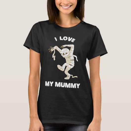 T-shirt I Love my Mummy Halloween 2021 (Devant)