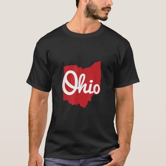 T-shirt I love My Ohio Home Script Ohio (Devant)
