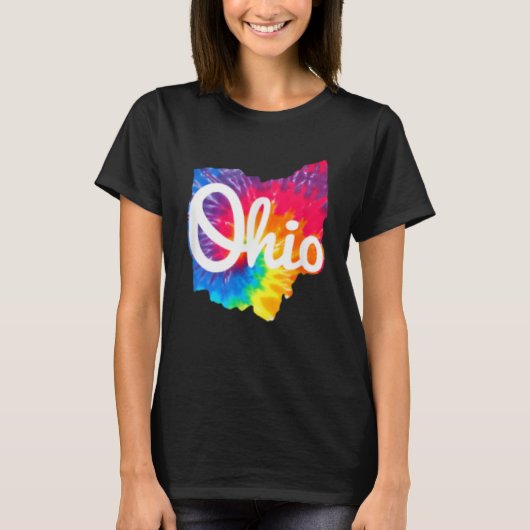 T-shirt I Love My Ohio Home Script Tie Dye Ohio (Devant)