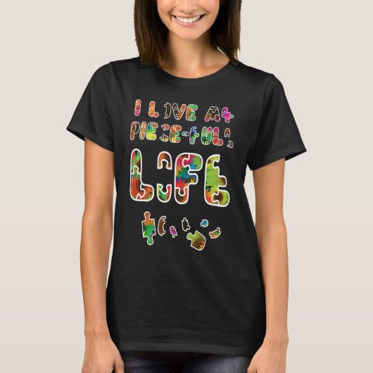 T-shirt I love my piece full life Jigsaw Puzzle Pieces (Devant)