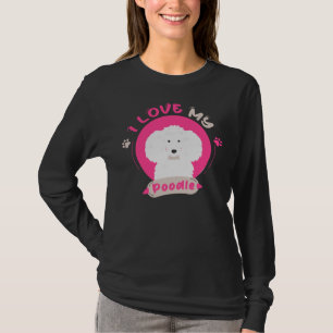 T-shirt I Love My Poodle Unisex Poodle Propriétaire de Poo