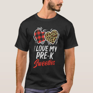 T-shirt I Love My Pre K Sweeties Hearts Valentines Day Tea