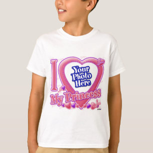 T-shirt I Love My Princess rose/violet - photo