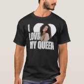 T-shirt I Love My Queen Heart Photo Boyfriend Cadeau (Devant)