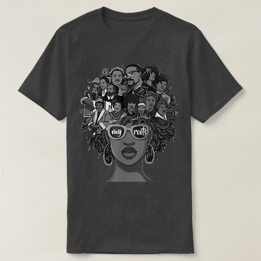 T-shirt I Love My Roots Back Powerful Black History Month  (Design devant)