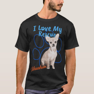 T-shirt I Love My Secourt Chihuahua Cool Adopté Chien