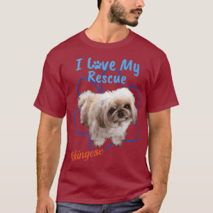 T-shirt I Love My Secourt Pekingese Cool Adopté Chien