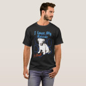 T-shirt I Love My Secourt Pit Bull Cool Adopté Chien (Devant entier)