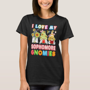 T-shirt I Love My Sophomore Gnomies Kid Student Teacher Ba