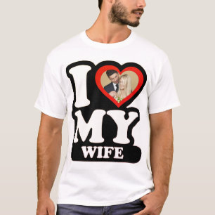 T-shirt I Love My Wife 1974 - Photo personnalisée