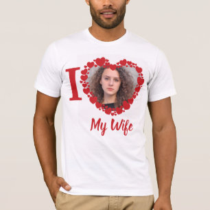 T-shirt I Love my Wife Personnalisé Funny Photo