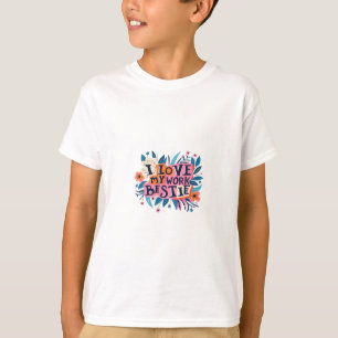 T-shirt I Love My Work Bestie Work Bestie Cadeau Classique