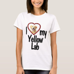 T-shirt I Love My Yellow Lab - mignon Amoureux des chiens 