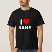 T-shirt I Love Name (Devant)