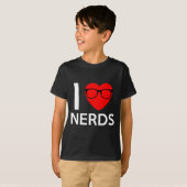 T-shirt I Love Nerds Gles Funny Heart Valentines Gift Men  (Devant entier)