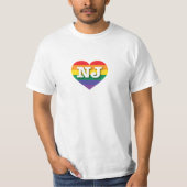 T-shirt I Love New Jersey Rainbow Heart (Devant)