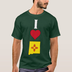 T-shirt I Love New Mexico Vertical I Heart New Mexico Stat