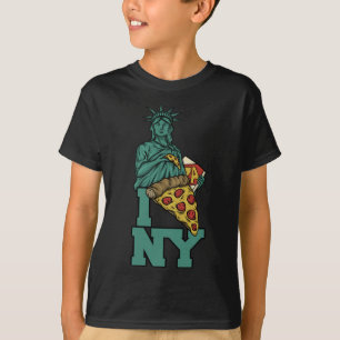 T-shirt I Love New York Pizza Statue De Liberty USA Amériq