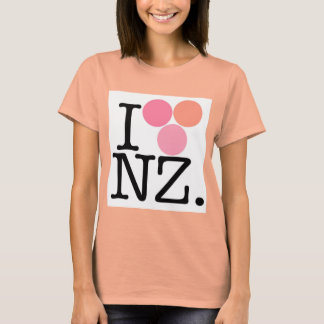 T-shirt I Love New Zealand - Rose
