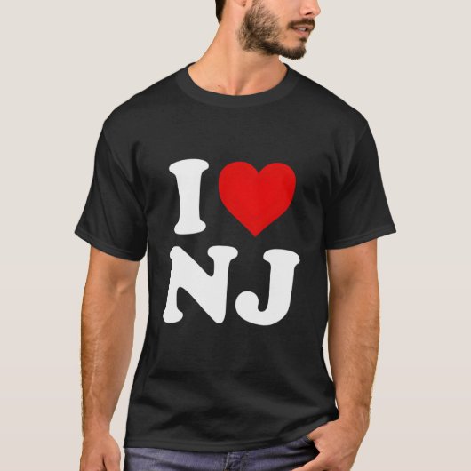 T-shirt I Love Nj He New Jersey (Devant)