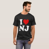 T-shirt I Love Nj He New Jersey (Devant entier)