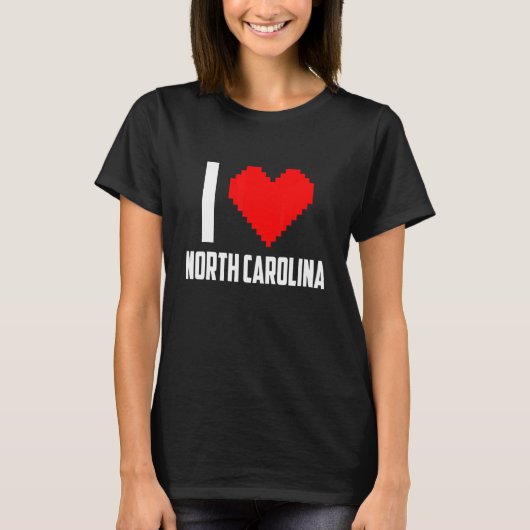 T-shirt I Love North Carolina (Devant)