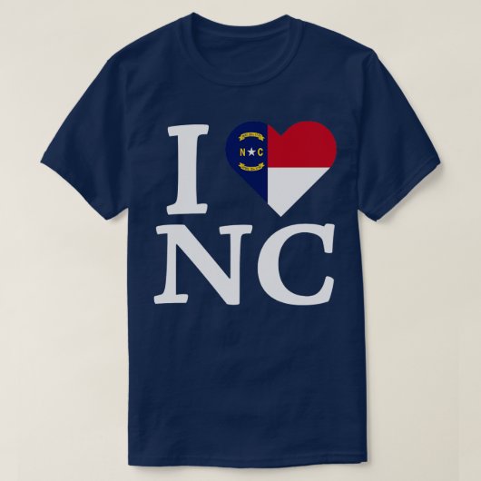 T-shirt I Love North olina (Design devant)