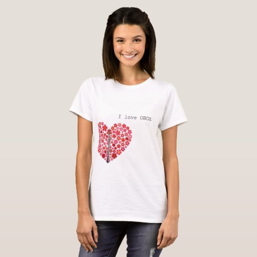 T-shirt I love OBOE T-shirts　オーボエTシャツ (Devant entier)