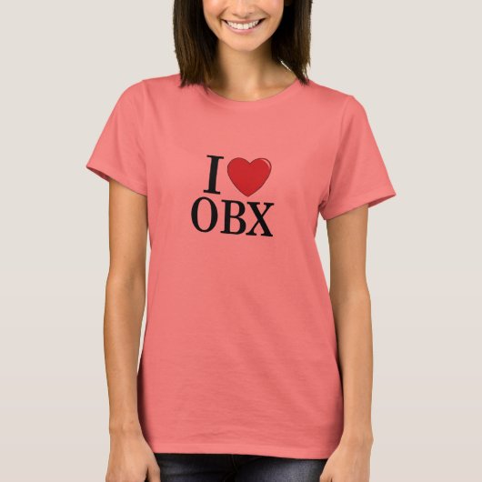 T-shirt I Love OBX - Banques extérieures (Devant)