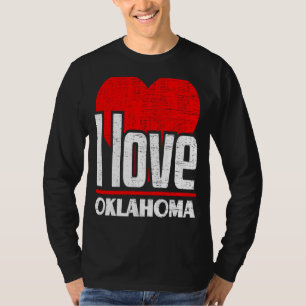 T-shirt I Love Oklahoma Meilleur État d'origine I Heart Ok