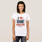 T-shirt I Love One Direction Shirt - 'I <3 One Direction' (Devant entier)