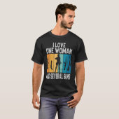 T-shirt I Love One Woman and Many Guns Retro (Devant entier)