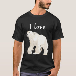 T-shirt I Love Ours polaires Sensibilisation à l'habitat d