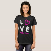 T-shirt I Love Paddle Tennis Heart (Devant entier)