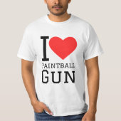T-shirt I love paintball gun (Devant)